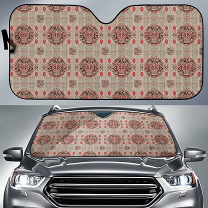 Calendar Aztec Print Pattern Car Sun Shade For Windshield
