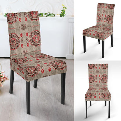 Calendar Aztec Print Pattern Dinning Chair Slipper-JTAMIGO.COM