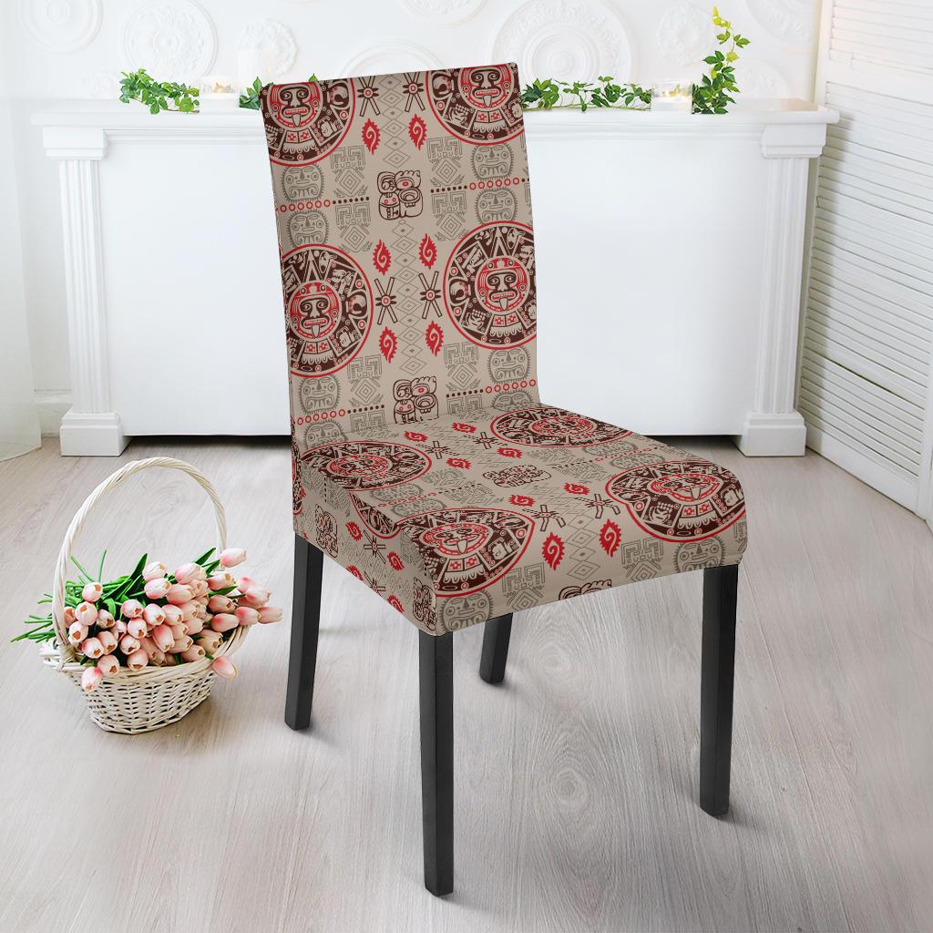 Calendar Aztec Print Pattern Dinning Chair Slipper-JTAMIGO.COM