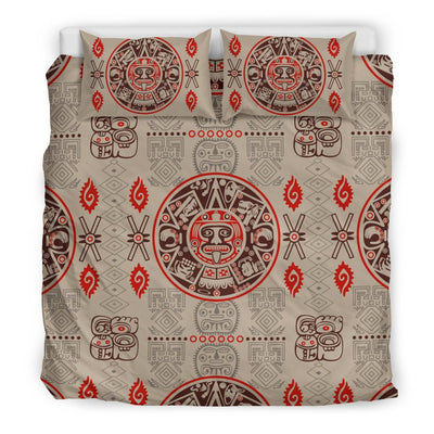 Calendar Aztec Print Pattern Duvet Cover Bedding Set