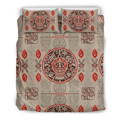 Calendar Aztec Print Pattern Duvet Cover Bedding Set