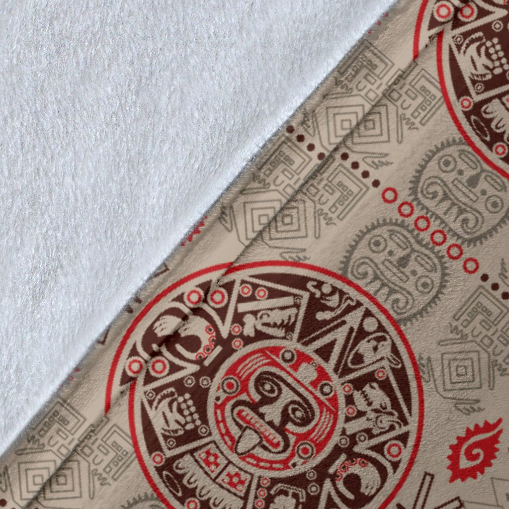 Calendar Aztec Print Pattern Fleece Blanket