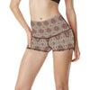 Calendar Aztec Print Pattern High Waisted Spandex Shorts-JTAMIGO.COM