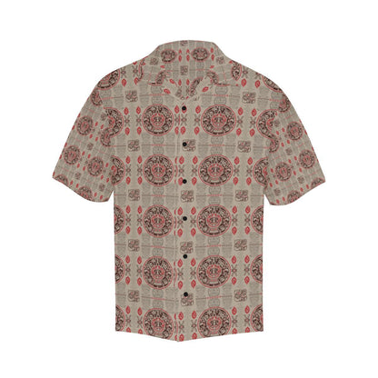 Calendar Aztec Print Pattern Men Aloha Hawaiian Shirt