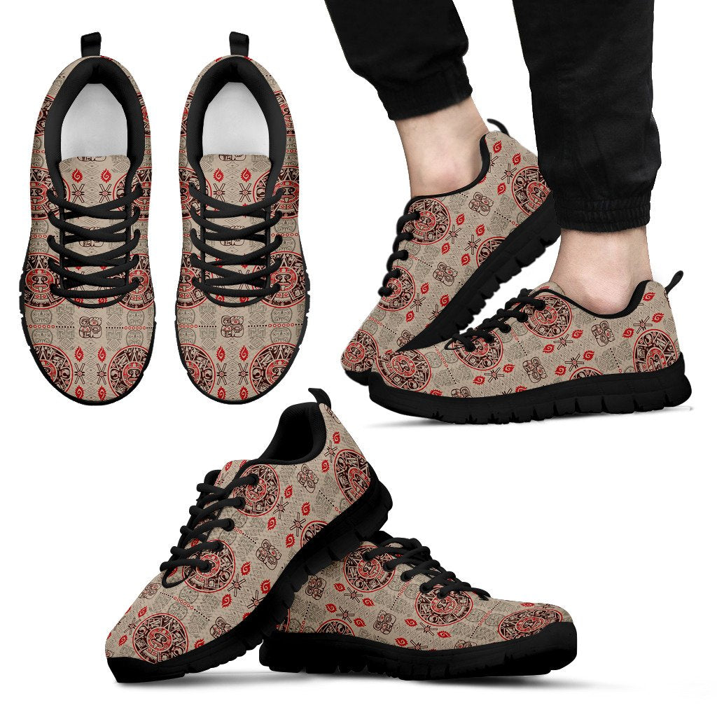 Calendar Aztec Print Pattern Men Sneakers Shoes
