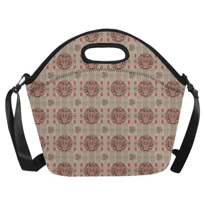 Calendar Aztec Print Pattern Neoprene Lunch Bag (Model 1669)(Large)-JTAMIGO.COM