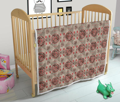 Calendar Aztec Print Pattern Premium Quilt-JTAMIGO.COM