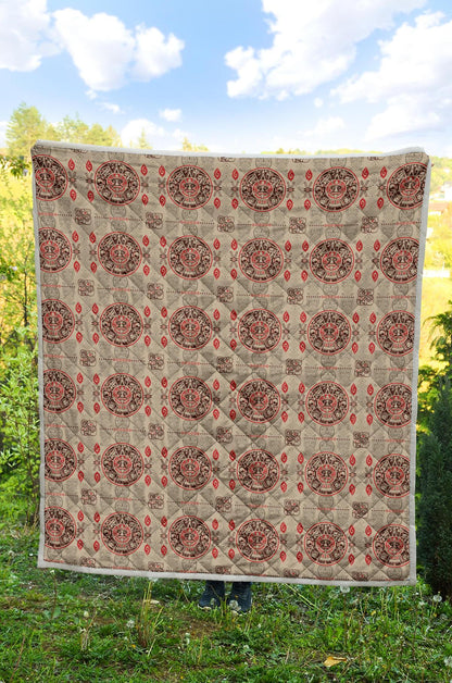 Calendar Aztec Print Pattern Premium Quilt-JTAMIGO.COM