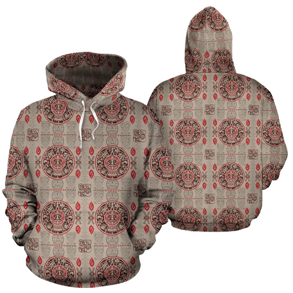 Calendar Aztec Print Pattern Pullover Hoodie