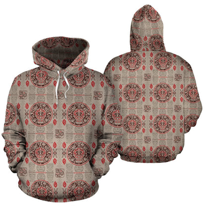 Calendar Aztec Print Pattern Pullover Hoodie