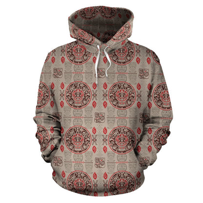Calendar Aztec Print Pattern Pullover Hoodie
