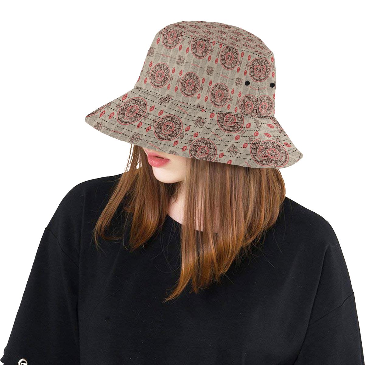 Calendar Aztec Print Pattern Unisex Bucket Hat