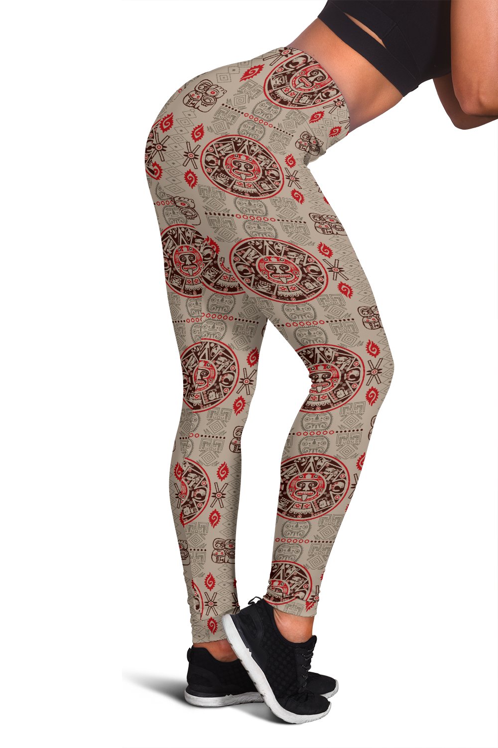 Calendar Aztec Print Pattern Women Leggings