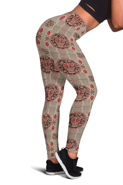 Calendar Aztec Print Pattern Women Leggings