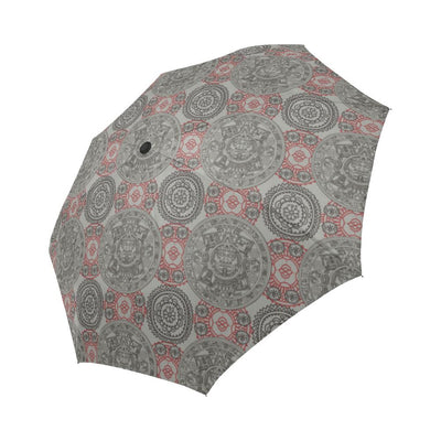 Calendar Aztec Style Print Pattern Automatic Foldable Umbrella