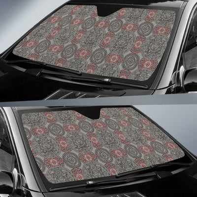 Calendar Aztec Style Print Pattern Car Sun Shade For Windshield