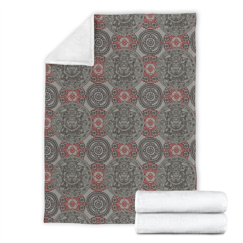 Calendar Aztec Style Print Pattern Fleece Blanket