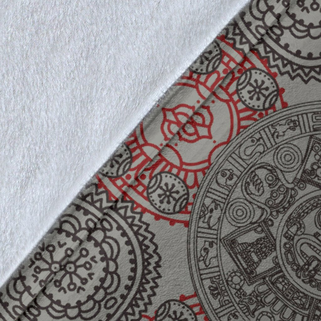 Calendar Aztec Style Print Pattern Fleece Blanket