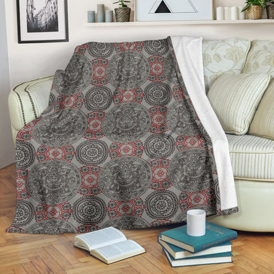 Calendar Aztec Style Print Pattern Fleece Blanket