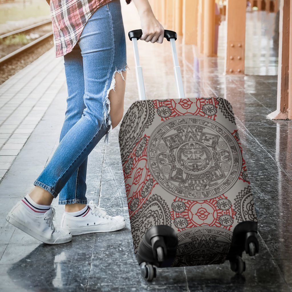 Calendar Aztec Style Print Pattern Luggage Cover Protector