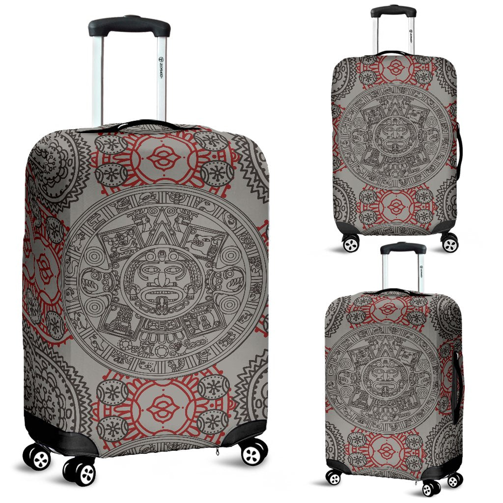 Calendar Aztec Style Print Pattern Luggage Cover Protector