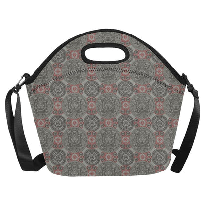 Calendar Aztec Style Print Pattern Neoprene Lunch Bag (Model 1669)(Large)-JTAMIGO.COM
