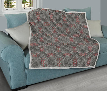 Calendar Aztec Style Print Pattern Premium Quilt-JTAMIGO.COM