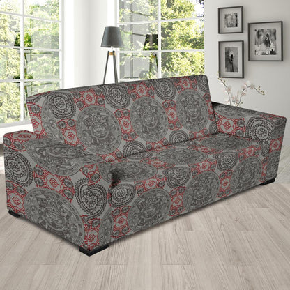 Calendar Aztec Style Print Pattern Sofa Slipcover-JTAMIGO.COM