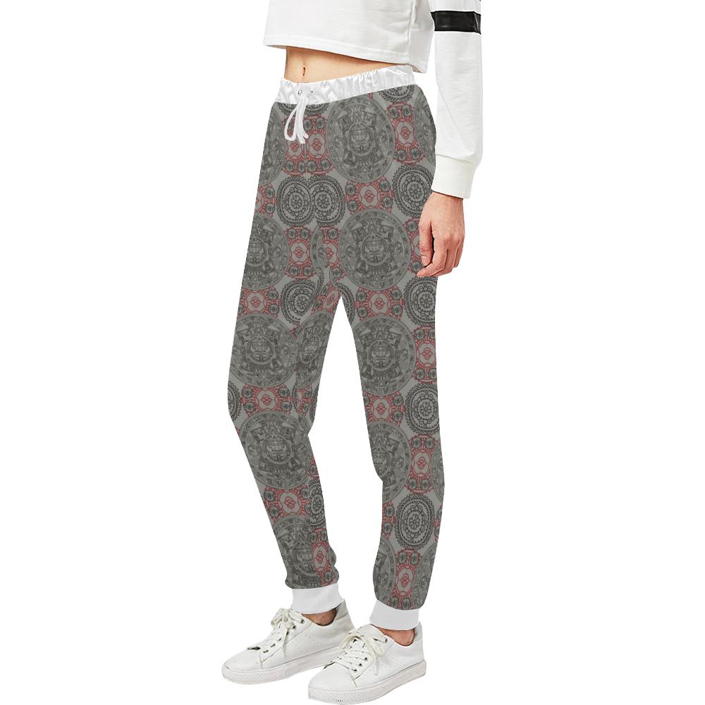 Calendar Aztec Style Print Pattern Unisex Casual Sweatpants (Model L11)-JTAMIGO.COM