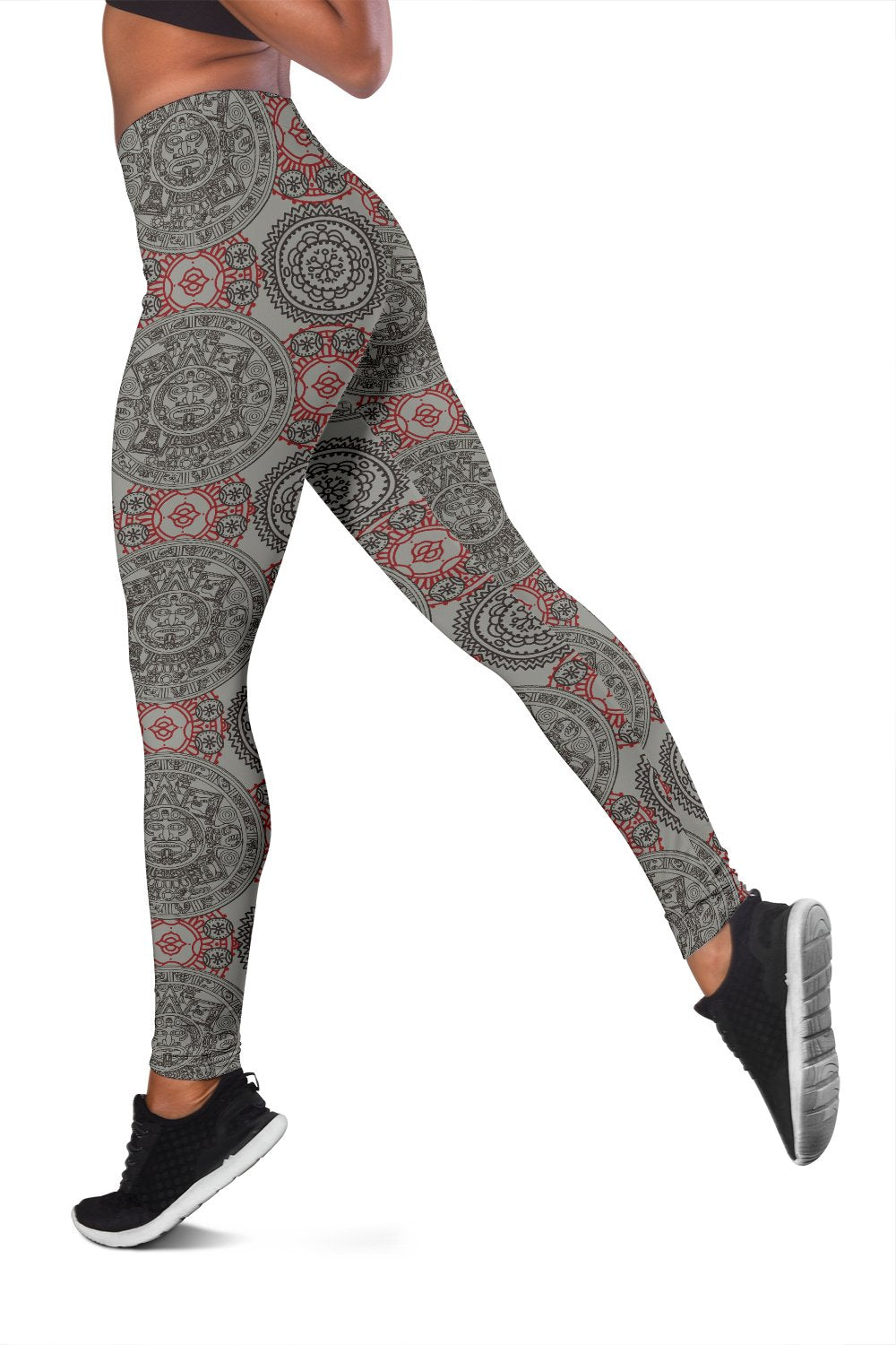 Calendar Aztec Style Print Pattern Women Leggings