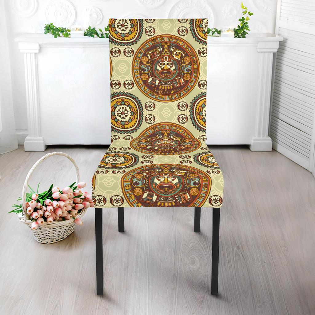 Calendar Aztec Themed Print Pattern Dinning Chair Slipper-JTAMIGO.COM