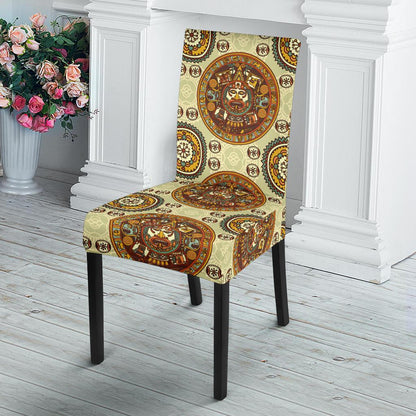 Calendar Aztec Themed Print Pattern Dinning Chair Slipper-JTAMIGO.COM