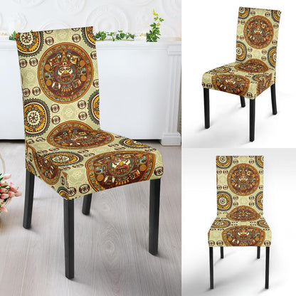 Calendar Aztec Themed Print Pattern Dinning Chair Slipper-JTAMIGO.COM