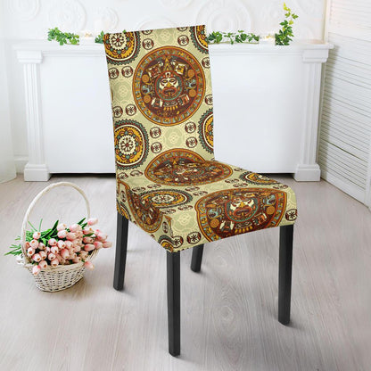 Calendar Aztec Themed Print Pattern Dinning Chair Slipper-JTAMIGO.COM