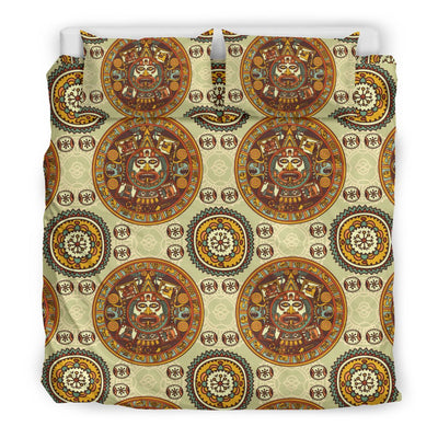 Calendar Aztec Themed Print Pattern Duvet Cover Bedding Set