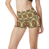 Calendar Aztec Themed Print Pattern High Waisted Spandex Shorts-JTAMIGO.COM