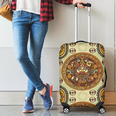 Calendar Aztec Themed Print Pattern Luggage Cover Protector