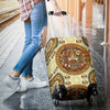 Calendar Aztec Themed Print Pattern Luggage Cover Protector