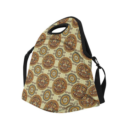 Calendar Aztec Themed Print Pattern Neoprene Lunch Bag (Model 1669)(Large)-JTAMIGO.COM