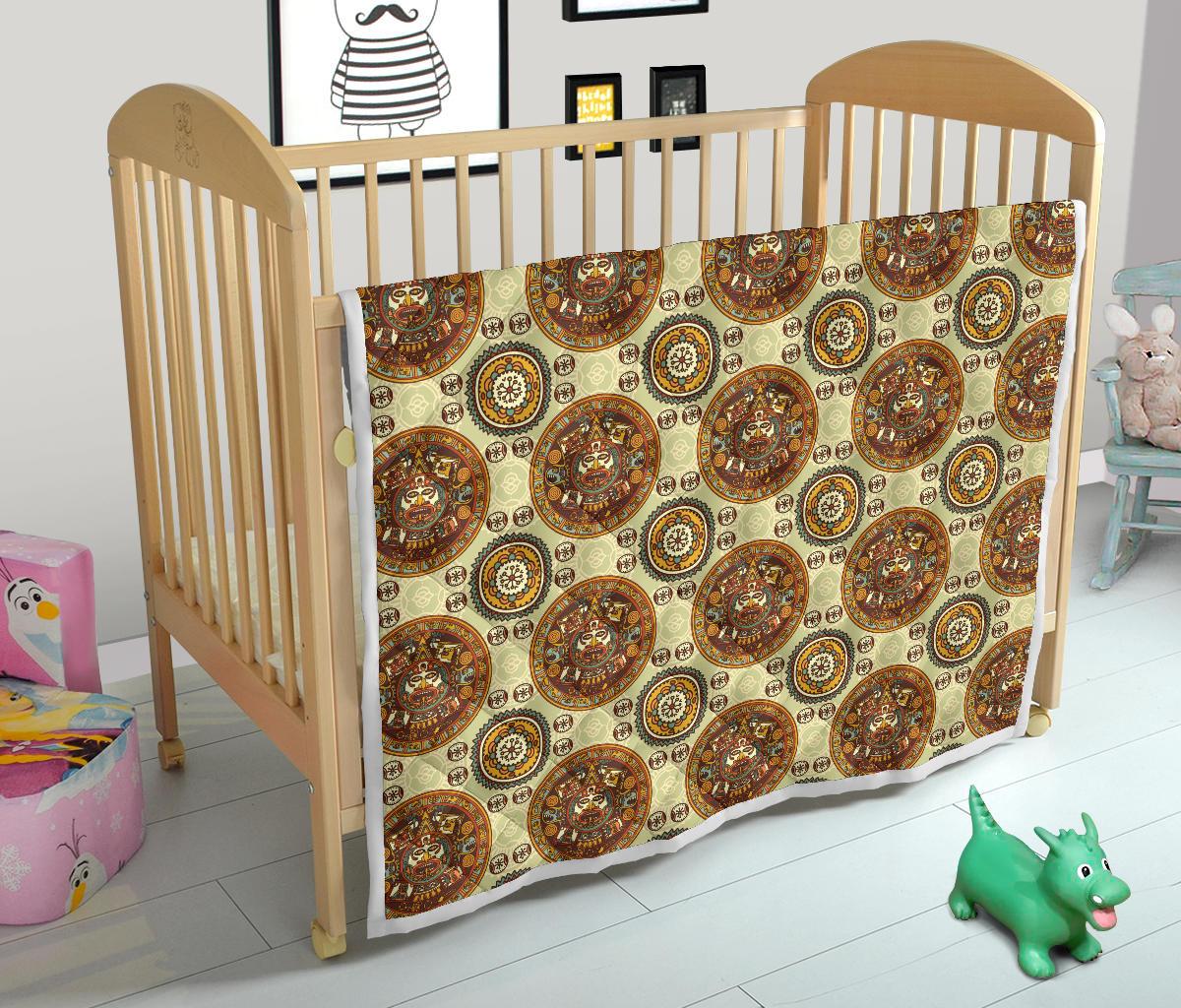 Calendar Aztec Themed Print Pattern Premium Quilt-JTAMIGO.COM