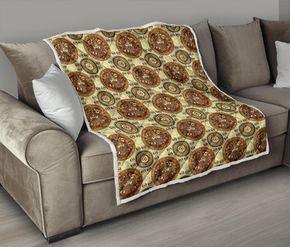 Calendar Aztec Themed Print Pattern Premium Quilt-JTAMIGO.COM