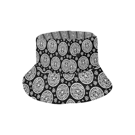 Calendar Aztec White Black Print Pattern Unisex Bucket Hat