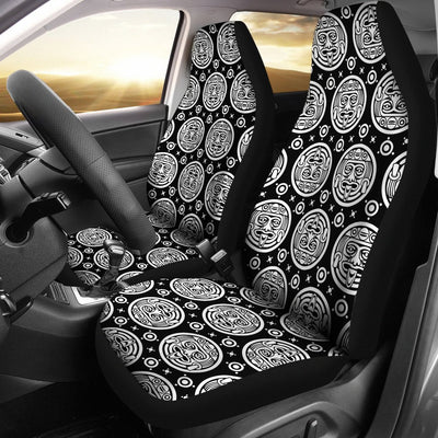 Calendar Aztec White Black Print Pattern Universal Fit Car Seat Covers