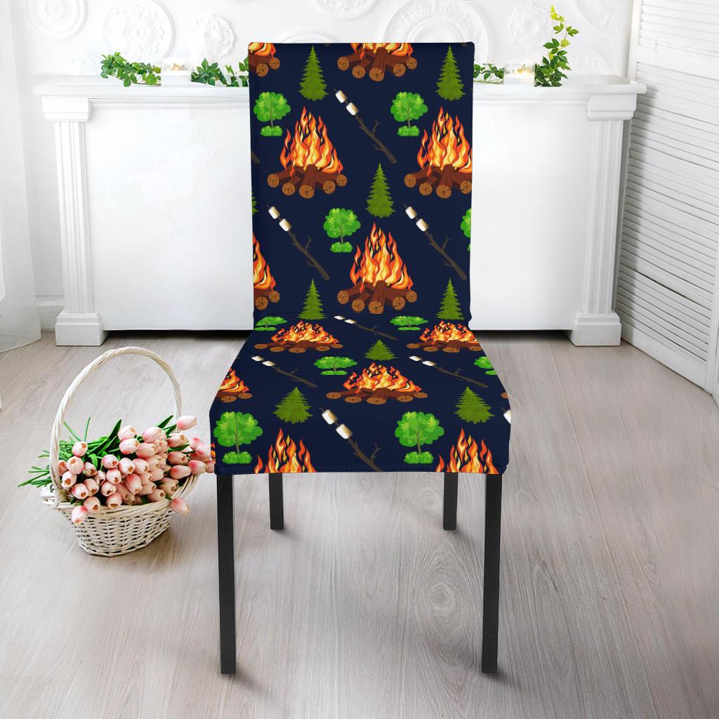 Camfire marshmallow Camping Design Print Dinning Chair Slipper-JTAMIGO.COM