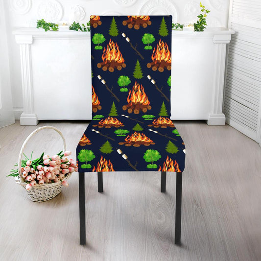 Camfire marshmallow Camping Design Print Dinning Chair Slipper-JTAMIGO.COM