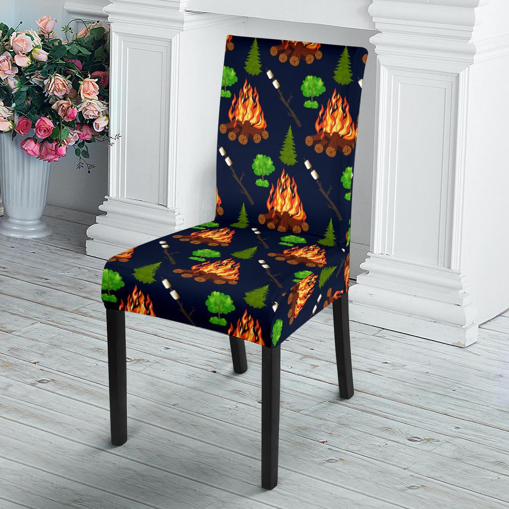 Camfire marshmallow Camping Design Print Dinning Chair Slipper-JTAMIGO.COM
