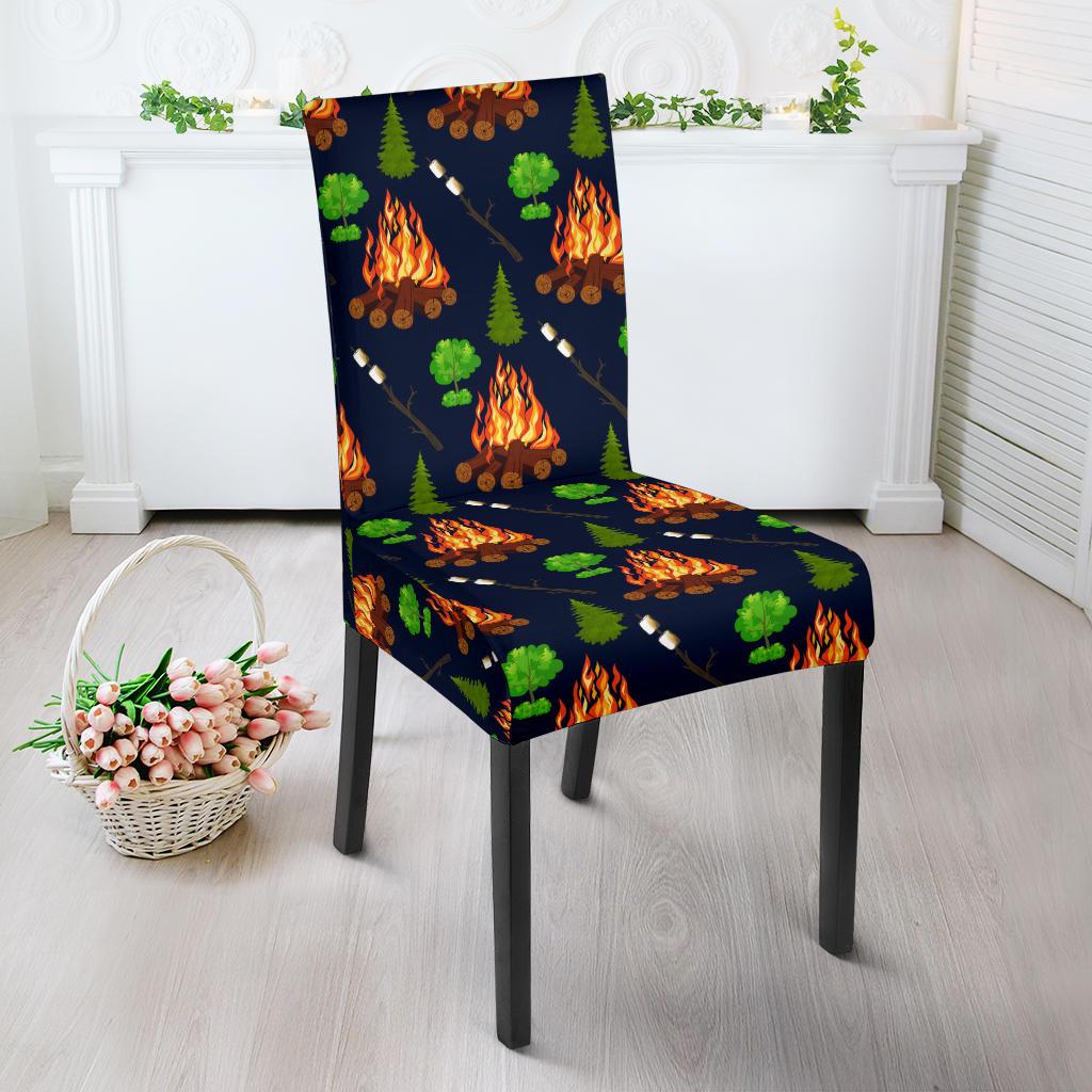 Camfire marshmallow Camping Design Print Dinning Chair Slipper-JTAMIGO.COM