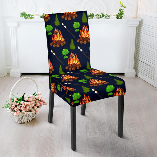 Camfire marshmallow Camping Design Print Dinning Chair Slipper-JTAMIGO.COM