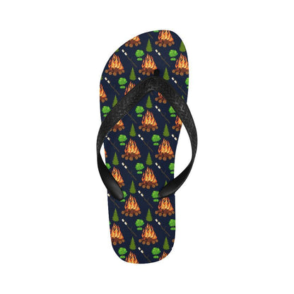Camfire marshmallow Camping Design Print Flip Flops-JTAMIGO.COM