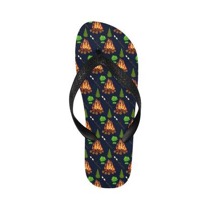 Camfire marshmallow Camping Design Print Flip Flops-JTAMIGO.COM